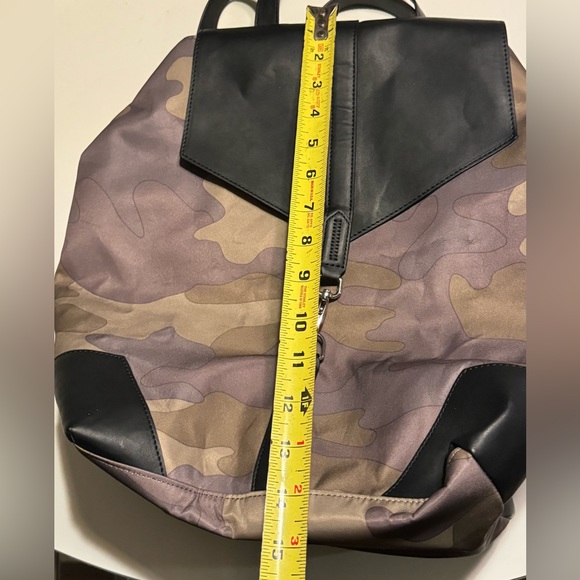 High End Stella & Dot Ava Camo Black Leather Women’s Backpack MINTY - Picture 10 of 11
